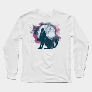 wolf watercolor Long Sleeve T-Shirt